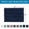 thumbnail image 3 of Primebeau Chenille Shaggy Rug Striped Microfiber Polyester Bath Rugs, 20" x 32", Machine Washable, Navy, 3 of 8
