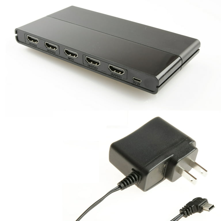 onn. 4-Port High Speed 4K HDMI Splitter For HDTVs Monitors and