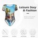 thumbnail image 4 of Balery Playful Hedgehog Forest Pond Body de cuello redondo de manga corta para mujer Tops de manga corta Tops básicos-Large, 4 of 7