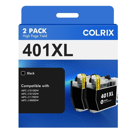 Cartuchos de tinta COLRIX LC401XL compatibles con Brother