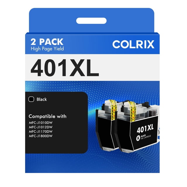 Cartuchos de tinta COLRIX LC401XL compatibles con Brother