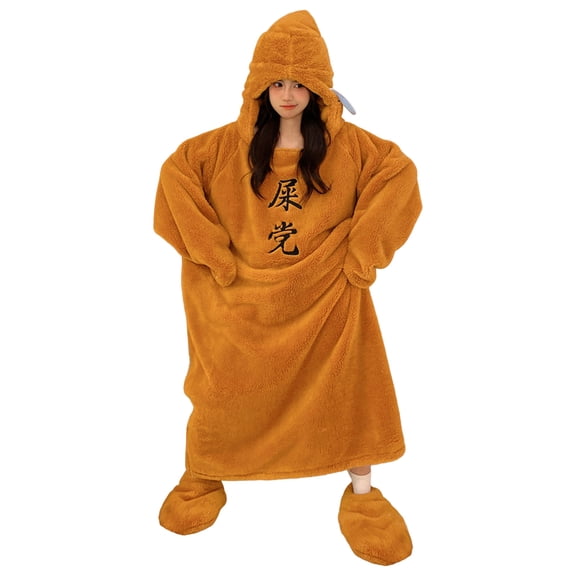 YAYUBA Unisex Onesie Pajamas Christmas Flannel One-Piece Sleepwear Animal Jumpsuit Hooded Homewear for Adult