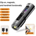 thumbnail image 3 of Wrongduck 500 Lumens Mini EDC Flashlight Rechargeable Keychain Light with Fire Starter Window Breaker Magnetic Base and 3 Color Sidelights Pocket Camping Flashlight, 3 of 8