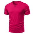 thumbnail image 6 of Mens Henley Lightweight Shirts Short Sleeve Casual Cotton Button T-Shirts Summer Basic Tee, 2XL, 6 of 9