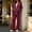 Wine, variant on Women's 2 Piece Matching Lounge Set Sweatsuits Full Zip Hoodie Sweatshirt Wide Leg Sweatpants Fall Tracksuit Winter Outfits