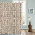 thumbnail image 3 of Fabric Shower Curtain, Boho Vintage Tribal N Style Flowers Bathroom Curtain with 12 Hooks Waterproof No Bad Odor Machine Washable Bath Curtains for Bathroom, Spa Room, 60"x72", 3 of 6