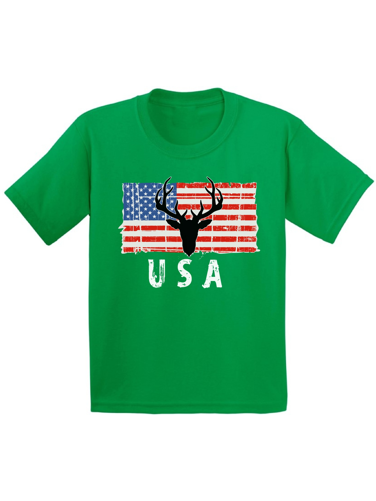 Awkward Styles Hunting Deer USA Youth Shirt Proud American Pro America