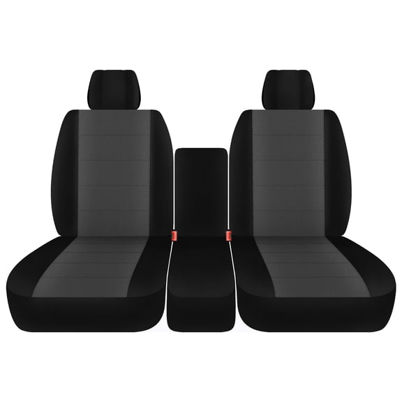 Fits 2002-2005 Dodge Ram Velour Seat Covers 40/20/40 w Console 2 Separate HR :Blk Char