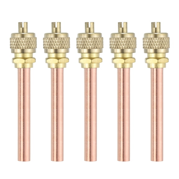 5Pcs Access Service Valves, 1/4" OD x 2.68" Length Filling Access Valves