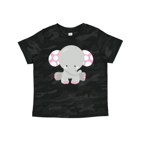 

Inktastic Cute Elephant Little Elephant - Pink Gray Gift Toddler Toddler Girl T-Shirt