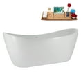 thumbnail image 3 of 67" Streamline N5020ORB Soaking Freestanding Tub and Tray With Internal Drain in Matte Oil Rubbed Bronze, 3 of 11