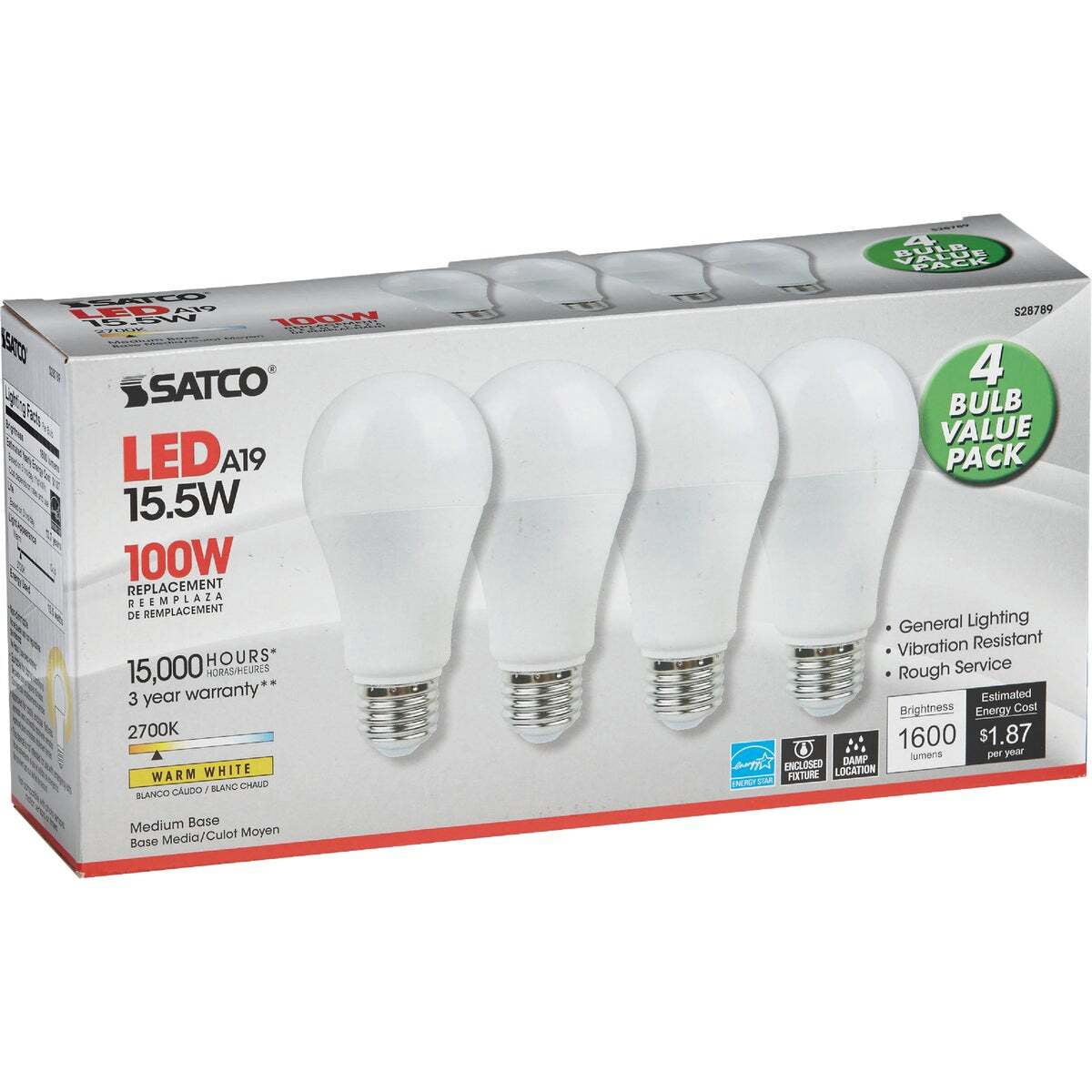 LED LIGHT BULB 1600LUM (Pack of 1)