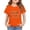 Orange, variant on YunPes Girls School T Shirt Fourth Grade Back To School Short Sleeve Tops Elementary Student Summer Versatile Crewneck Tee Tops