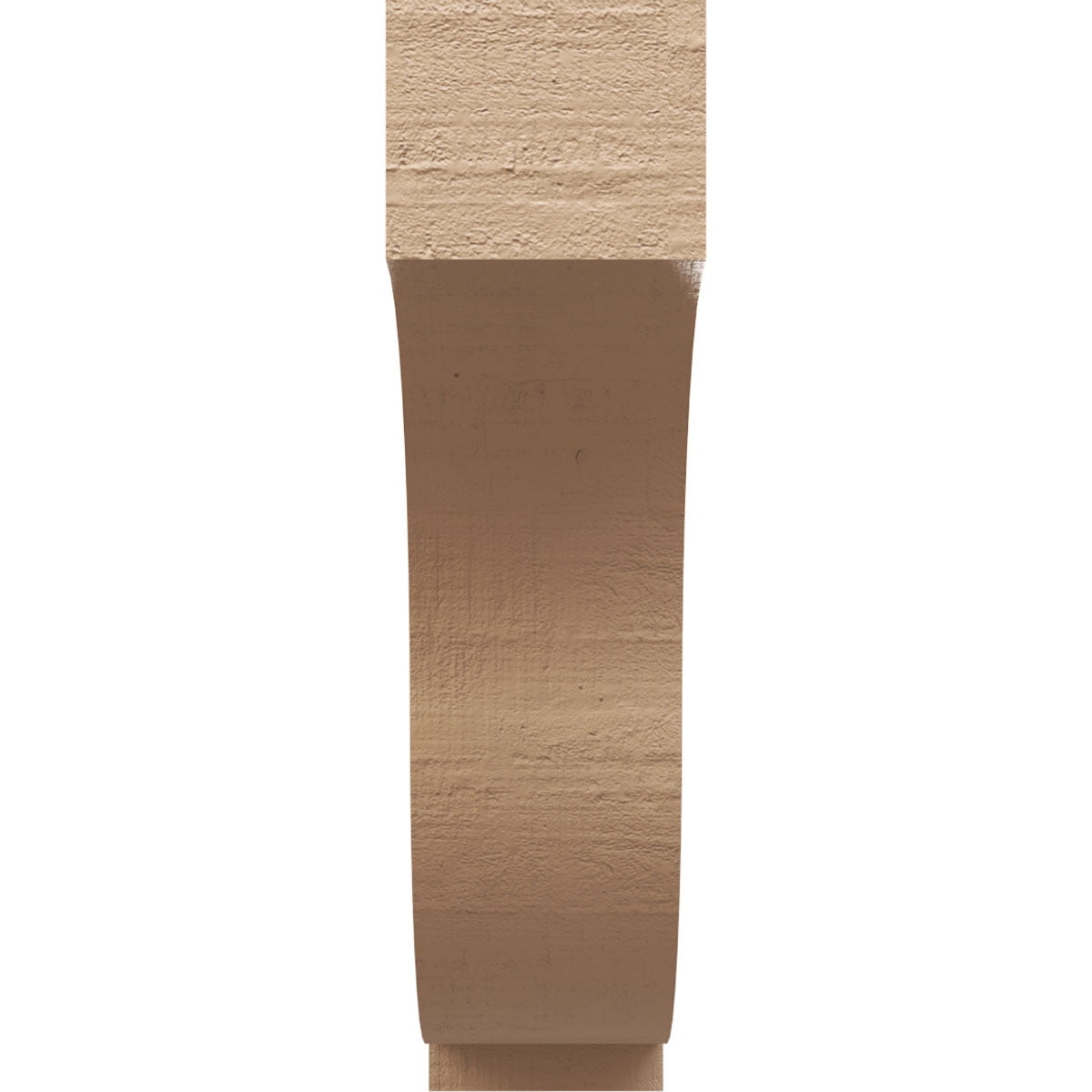 3"W x 12"D x 12"H Thin Van Buren Rough Cedar Woodgrain TimberThane Corbel, Primed Tan