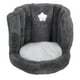 thumbnail image 1 of Floor Chair with Back Support Chair Cushion Anti Slip Cute Soft Comfort Velvet Floor Pillow Seating for Office Kids Grey, 1 of 5