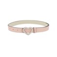 thumbnail image 1 of CINTURÓN CHIC Inspirador para Mujeres con Hebilla en Forma de Corazón y Cuentas, Cinturones con Hebilla Engastada, Cinturón de Color Sólido para Vestido 40.6x1.3" Rosa Polvoriento, 1 of 5