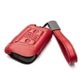 thumbnail image 2 of Vitodeco Genuine Leather Smart Key Fob Case Compatible with Volkswagen Atlas, Jetta, Passat, Arteon, Tiguan, Golf GTI, Golf R 2018 - 2024 (5-Button, Red), 2 of 5