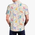 thumbnail image 4 of Daiia Flower Color Rabbit Pattern Men’s Polo Shirts,Solid Deck Shirt,Classic Fit, Breathable Cotton Polo for Casual and Sport Wear-4X-Large, 4 of 9