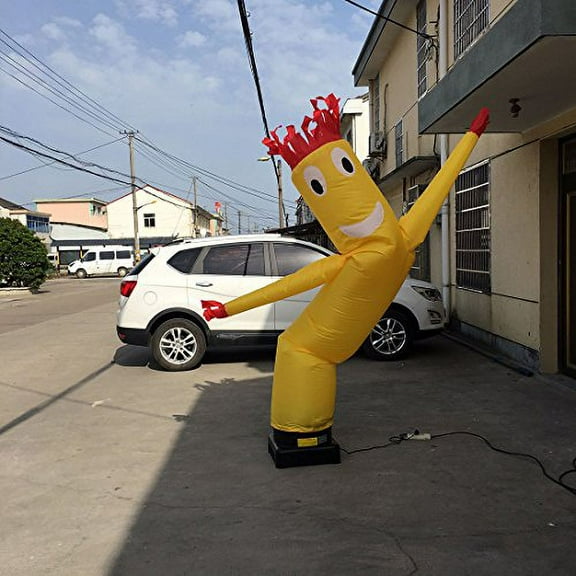 20ft Advertising Inflatable Tube Men Blow Up Giant Waving Arm Fly Puppet Christmas Decorative Signs for Business Store Party (No Blower)