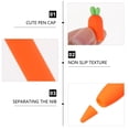 thumbnail image 4 of 1 Pc Pencil Silicone Carrot Protective Cover Compatible for Apple Pencil 1/2, 4 of 8