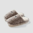 thumbnail image 2 of Leozcaa Women's Fuzzy Scuff Slippers Soft Comfy Memory Foam Non-slip Indoor House Shoes for Indoor Outdoor, 2 of 5