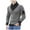 Grey, variant on TIMIFIS Black White Turtleneck Sweater Men Fashion Casual Button Long Sleeve Casual Solid Sweater Blouse - Spring