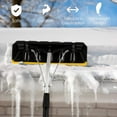 thumbnail image 4 of Roof Snow Rake, Large Blade 21ft Extension Light Weight Aluminum Rake, Snow, Wet Leaves, Debris Removal Tool, 4 of 8