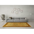 thumbnail image 3 of Ahgly Company Machine Washable Indoor Round Persian Yellow Traditional Area Rugs, 6' Round, 3 of 4