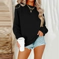 thumbnail image 4 of Lumtrix Womens Oversized Long Sleeve Sweatshirt Casual Crewneck Cute Pullover Tops Lightweight Sweatshirt 2025 Fashion Black M, 4 of 6