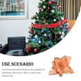 thumbnail image 4 of Toystoory Navidad cabeza de flor artificial fiesta boda adorno de Navidad hogar granja oficina comedor DIY decoración flores falsas Kits de decoración para fiestas Oro rosa Toystoory HA069944-03, 4 of 6