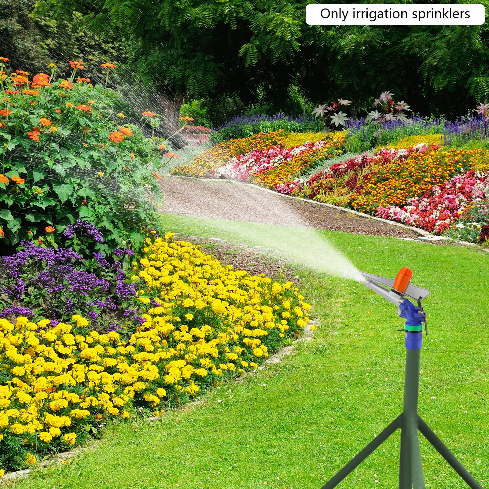 2.6in Large Area Irrigation Sprinkler Spray Gun Farm Lawn Water Sprinkler, Agriculture Irrigation Watering Sprinkler,36°-360°Large-Area Irrigation Spray Gun Garden Farm Watering Sprinkler