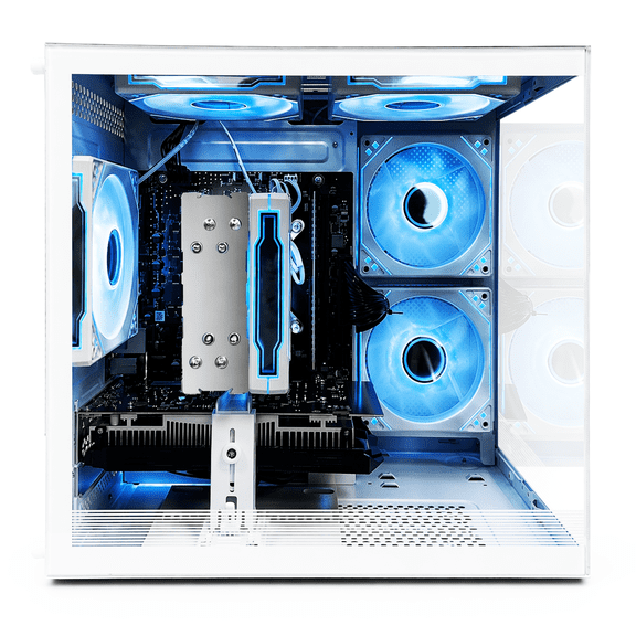 Suevery Gaming PC Desktop - Intel Core i5-12400F, NVIDIA RTX 3050 6GB, 16GB DDR4, 1TB NVMe SSD, RGB Lighting, 650W, White