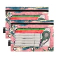 thumbnail image 2 of ALAZA 2 Pack Pencil Pouch Vintage Palm Tree Pencil Case for 3 Ring Binder Clear Window Pencil Bag Organizers, 2 of 6