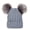 Gray, variant on Women Winter Pompom Beanie Hat Cute Fuzzy Bear Ears Beanie Hat Warm Fleece Lined Knit Chunky Cap Double-layer Knit Hat Stretch Warm Skull Cap Christmas Gifts for Women Beige One Size