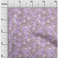 thumbnail image 1 of oneOone Cotton Poplin Light Purple Fabric Flower & Leaves Watercolor Sewing Material Print Fabric By The Yard 42 Inch Wide, 1 of 4