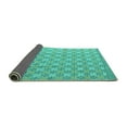 thumbnail image 2 of Ahgly Company Indoor Square Abstract Turquoise Blue Modern Area Rugs, 6' Square, 2 of 4