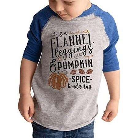 

7 ate 9 Apparel Kids Leggings and Pumpkin Spice Raglan Blue