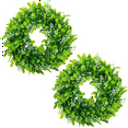 thumbnail image 4 of 4 Pack Artificial Boxwood Wreath Faux Artificial Wreath Front Door Hanging Wreath Decoration, 10 Inches, 4 of 7