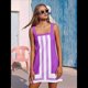 thumbnail image 4 of Vestido Mini de Rayas para Mujer, Estilo Bohemio, con Tirantes, para Verano, Ideal para la Playa. XL, 4 of 8