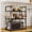 Black, variant on openpig Microwave Stand, Microwave Oven Rack, Expandable Microwave Stand Countertop Kitchen Utensils Tableware Storage, Kitchen Countertop Organizer and Storage, Black