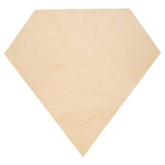Diamond Cutouts 12-inch, Pack of 10 Wood Door Hanger Blanks, Wooden Crafts to Paint, Wooden Cutouts for Crafts, by Woodpeckers