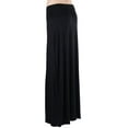 thumbnail image 6 of ToBeInStyle Women's Premium Rayon-Blend Relaxed Fit Maxi Skirt - Black - Small, 6 of 7