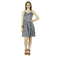 thumbnail image 3 of Bimba Women Retro Style Shift Dress Polka Dots Spaghetti Strap Pouf Mini Dress, 3 of 9