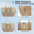 thumbnail image 4 of Mesh Beach Bag, Extra Large Beach Tote with Zipper Pocket Pool Bag for Cruise/Swim/Vacation Essentials, 4 of 8