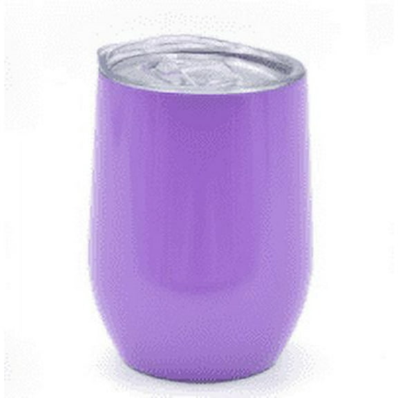 Stainless Steel Stemless Wine Glass Tumbler with Lid, Vacuum Insulated 12 Oz Cup | Spill Proof, Travel Friendly, Classic Cocktail Drinkware