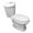 White, variant on Sheffield Dual Flush Toilet 2-Piece Elongated Bathroom WaterSense Toilet 0.8 GPF/1.6 GPF in White w/Slow Close Seat Renovators Supply