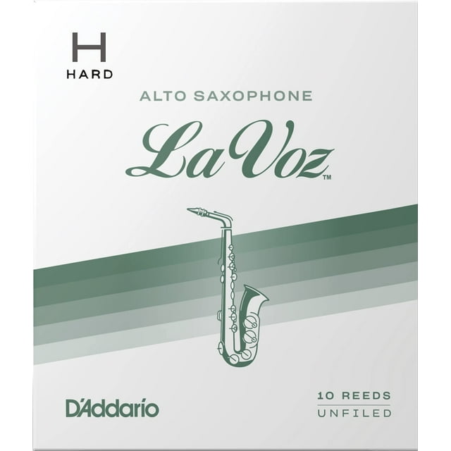 Cañas para saxofón alto D'Addario La Voz RJC10HD Hard, paquete de 10