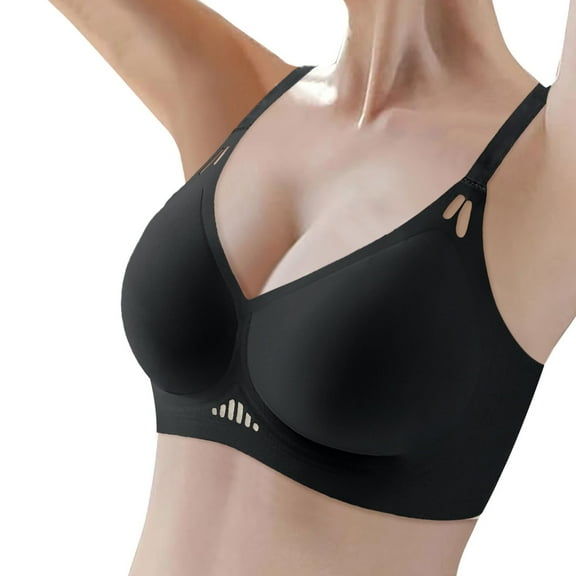 Women's Thin Seamless Vest Bra Soft Support Large Chest Breathable Comfortable Lightweight Wireless Everyday Wear