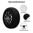 thumbnail image 2 of Honeii Lilies Flowers Print Tire Covers, Waterproof Anti-UV Sun Snow Rain Tire Covers for Trailers, RV, Camper, SUV, Truck-17 inch, 2 of 6