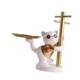 thumbnail image 2 of Cat Key Bowl Statue Entryway Tray Resin Material Modern Decor Organizer for Keys Rings Watches Jewelry Living Room, 2 of 7